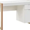 Secretaria Branca E Castanha Clara Com 1 Gaveta E 1 Porta 110 X 50 Cm Johnson