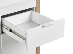 Secretaria Branca E Castanha Clara Com 1 Gaveta E 1 Porta 110 X 50 Cm Johnson