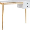 Secretaria Branca E Castanha Clara Com 1 Gaveta 106 X 48 Cm Ebeme