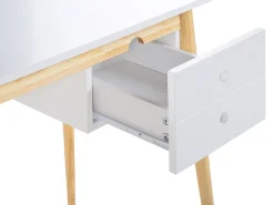 Secretaria Branca E Castanha Clara Com 1 Gaveta 106 X 48 Cm Ebeme