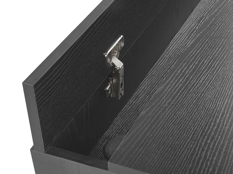 Secretaria Castanha Clara E Preta Com 2 Gavetas 120 X 60 Cm Jena