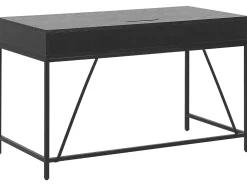 Secretaria Castanha Clara E Preta Com 2 Gavetas 120 X 60 Cm Jena