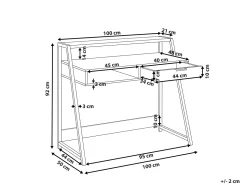 Secretaria Castanha Clara Com 1 Gaveta 100 X 50 Cm Calvin