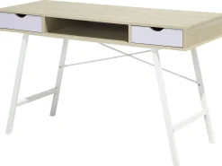 Secretaria Castanha Clara Com 2 Gavetas 120 X 48 Cm Clarita