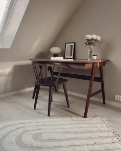 Secretaria Castanha Escura Com 2 Gavetas 120 X 70 Cm Sheslay