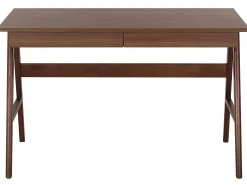 Secretaria Castanha Escura Com 2 Gavetas 120 X 70 Cm Sheslay