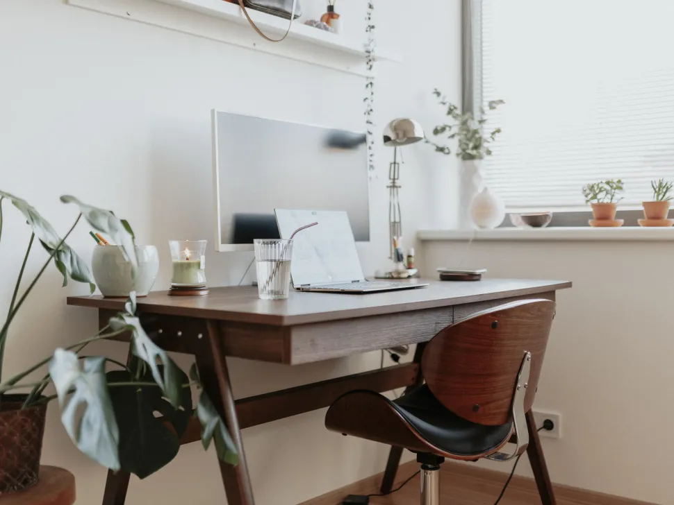 Secretaria Castanha Escura Com 2 Gavetas 120 X 70 Cm Sheslay