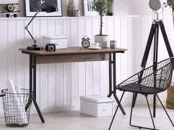 Secretaria Castanha Escura E Preta 120 X 48 Cm Creek