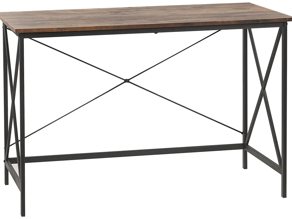 Secretaria Castanha Escura E Preta 115 X 60 Cm Futon