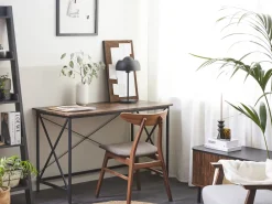 Secretaria Castanha Escura E Preta 115 X 60 Cm Futon