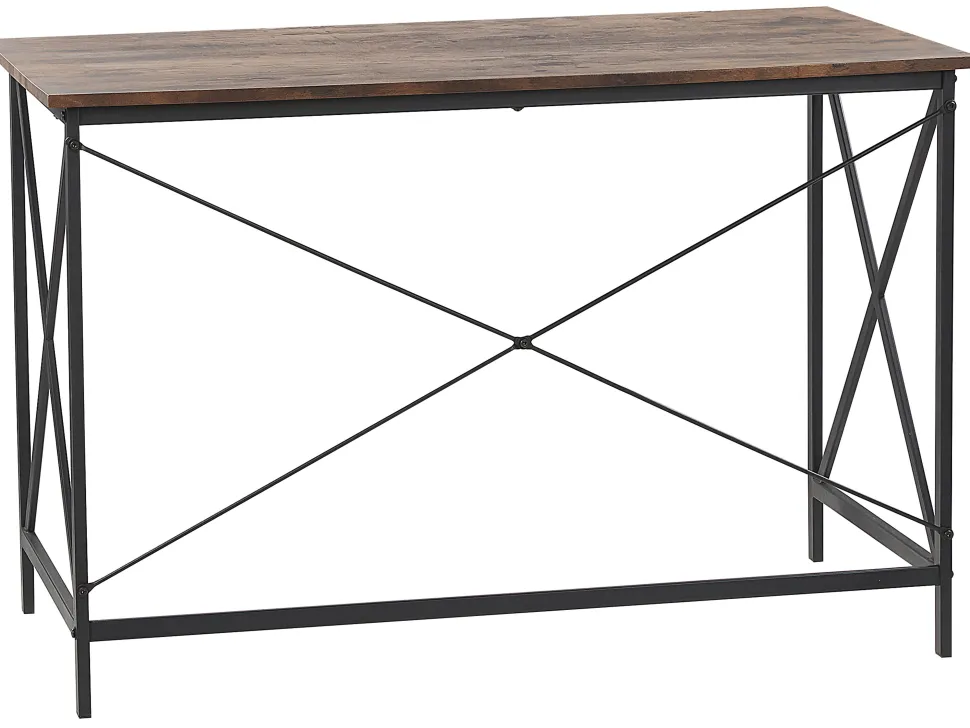 Secretaria Castanha Escura E Preta 115 X 60 Cm Futon