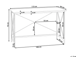 Secretaria Castanha Escura E Preta 115 X 60 Cm Futon