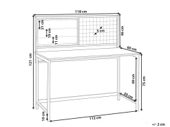 Secretaria Castanha Escura E Preta 118 X 60 Cm Vince