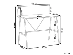 Secretaria Com Efeito Madeira Escura 100 X 50 Cm Hastings
