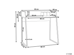 Secretaria Cor De Madeira Clara E Branca 90 X 60 Cm Anah
