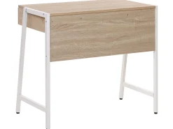 Secretaria Em Branco E Castanho Claro Com 1 Gaveta 84 X 48 Cm Carter