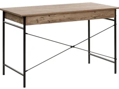 Secretaria Em Castanho Escuro E Preto Com 1 Gaveta 120 X 60 Cm Casco