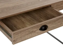 Secretaria Em Castanho Escuro E Preto Com 1 Gaveta 120 X 60 Cm Casco