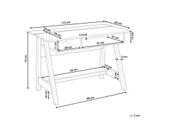Secretaria Em Madeira Clara 110 X 60 Cm Jackson