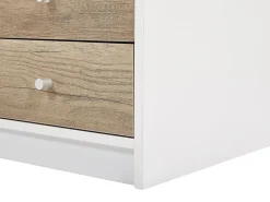 Secretaria Em Madeira Clara Com 5 Gavetas 140 X 60 Cm Heber