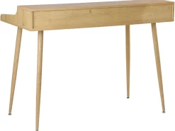 Secretaria Em Madeira Clara Com 2 Gavetas 120 X 60 Cm Lenora