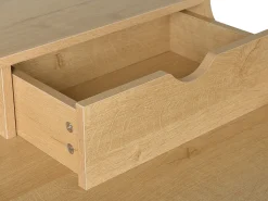 Secretaria Em Madeira Clara Com 2 Gavetas 120 X 60 Cm Lenora