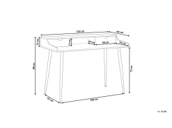 Secretaria Em Madeira Clara Com 2 Gavetas 120 X 60 Cm Lenora