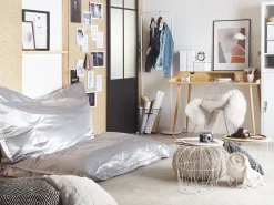 Secretaria Em Madeira Clara Com 2 Gavetas 120 X 60 Cm Lenora