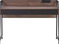 Secretaria Em Madeira Escura Com 2 Gavetas 120 X 50 Cm Harwich