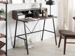 Secretaria Em Madeira Escura 100 X 50 Cm Harison