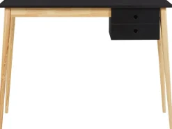 Secretaria Preta E Castanha Clara Com 1 Gaveta 106 X 48 Cm Ebeme