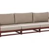 Sofa 3 Lugares Em Madeira De Acacia Vermelha Escura Timor Ii