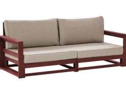 Sofa 2 Lugares Em Madeira De Acacia Vermelha Escura Timor Ii