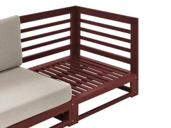 Sofa De 2 Lugares Em Madeira De Acacia Certificada Vermelha Escura Trani