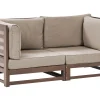 Sofa De 2 Lugares Em Madeira De Acacia Certificada Escura Trani