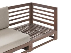 Sofa De 2 Lugares Em Madeira De Acacia Certificada Escura Trani