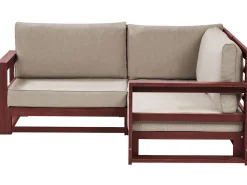 Sofa De Canto 2 Lugares Em Madeira De Acacia Vermelha Escura Timor Ii