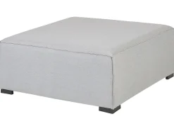 Sofa De Canto Modular 7 Lugares A Direita E Repousa-Pes Em Tecido Cinzento Claro Arezzo