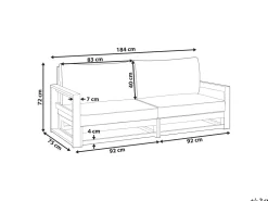 Sofa De Jardim 2 Lugares Madeira De Acacia Certificada Escura Timor Ii
