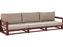 Sofa De Jardim 3 Lugares Madeira De Acacia Certificada Vermelha Escura Timor Ii