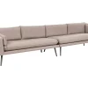 Sofa De Jardim Modular 4 Lugares Creme Loretello