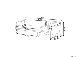 Sofa De Jardim Modular 3 Lugares Versao A Direita Cinzento Loretello