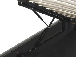 Sommier De Solteiro Com Arrumação Em Tecido Cinzento Escuro 90 X 200 Cm Dinan