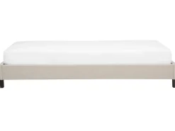 Sommier De Solteiro Em Tecido Creme 90 X 200 Cm Roanne