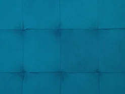 Tamborete Com Arrumação Em Veludo Azul Turquesa 72 X 42 Cm Michigan