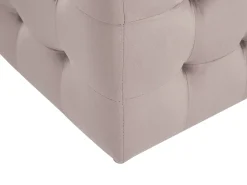 Tamborete Com Arrumação Em Veludo Rosa 72 X 42 Cm Michigan