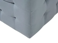 Tamborete Com Arrumação Em Veludo Cinzento 72 X 42 Cm Michigan