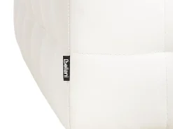 Tamborete Com Arrumação Em Pele Sintetica Branca 72 X 42 Cm Michigan