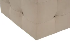 Tamborete Com Arrumação Em Veludo Castanho Claro 72 X 42 Cm Michigan