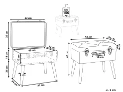 Tamborete Com Arrumação Em Bombazine Rosa Mallard